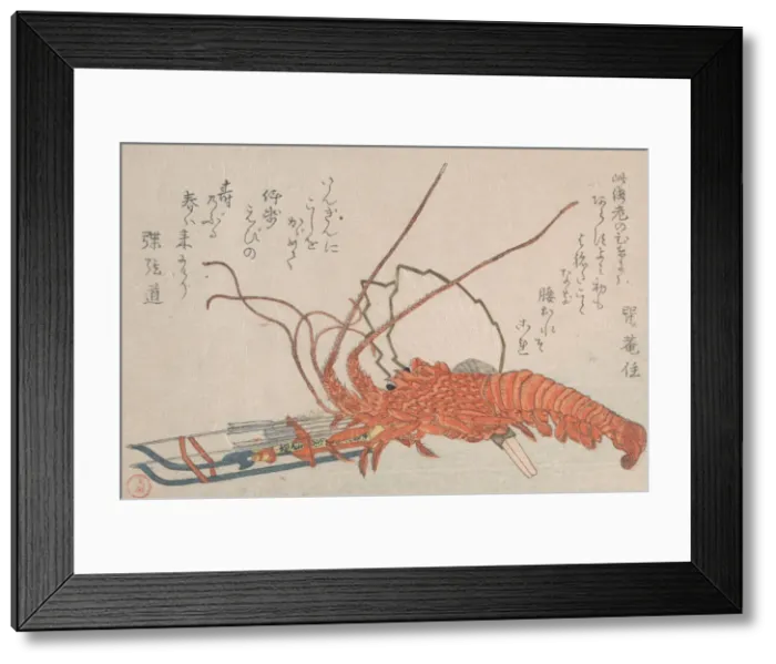 Framed Print : Lobster, Hamayumi (Ceremonial Miniature Bow) with Arrows and Fans, 18th-19th century Framed Print : Lobster, Hamayumi (Ceremonial Miniature Bow) with Arrows and Fans, 18th-19th century