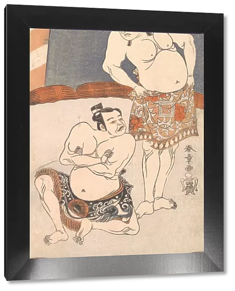 The Second Ichikawa Yaozo as a Wrestler Standing in an Arena, 1770. Creator: Shunsho