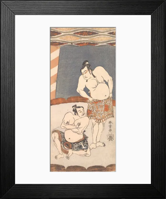 Framed Print : The Second Ichikawa Yaozo as a Wrestler Standing in an Arena, 1770. Creator: Shunsho Framed Print : The Second Ichikawa Yaozo as a Wrestler Standing in an Arena, 1770. Creator: Shunsho