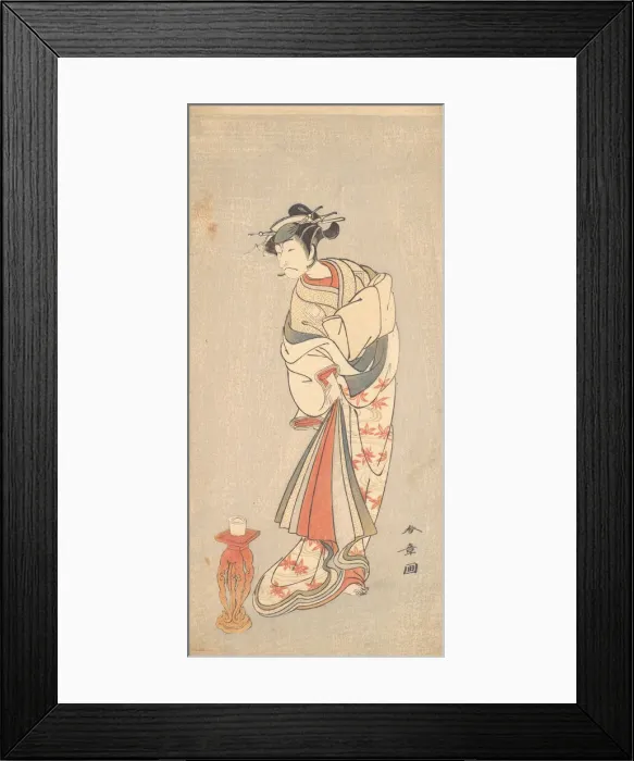 Framed Print : The Actor Ichikawa Danjuro V in the Role of a Woman, 1772. Creator: Shunsho Framed Print : The Actor Ichikawa Danjuro V in the Role of a Woman, 1772. Creator: Shunsho