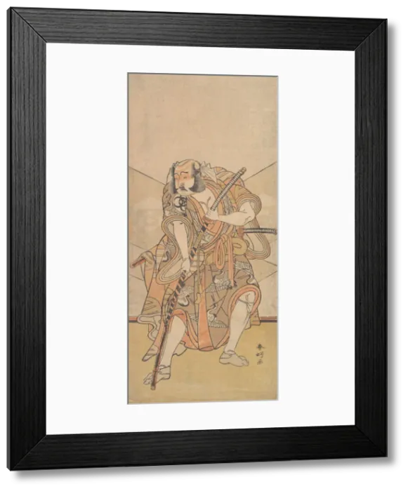 Framed Print : Bando Mitsugoro I in the Role of Asahina no Saburo, Drama Framed Print : Bando Mitsugoro I in the Role of Asahina no Saburo, Drama