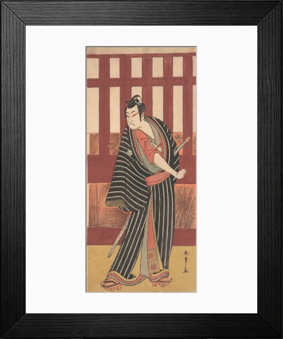 Framed Print : The Second Ishikawa Monosuke in the Role of Karigane Bunshichi, 1782. Creator: Shunsho Framed Print : The Second Ishikawa Monosuke in the Role of Karigane Bunshichi, 1782. Creator: Shunsho