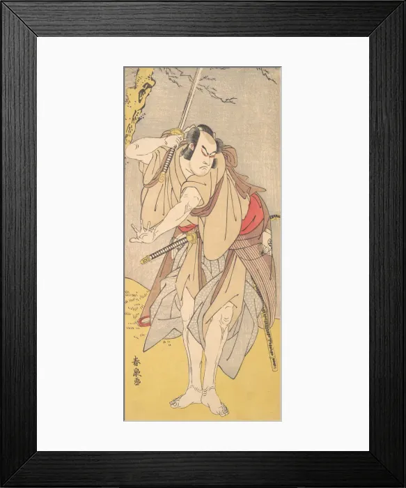Framed Print : The Actor Onoe Matsusuke as a Samurai with a Drawn Sword, 1786 Framed Print : The Actor Onoe Matsusuke as a Samurai with a Drawn Sword, 1786