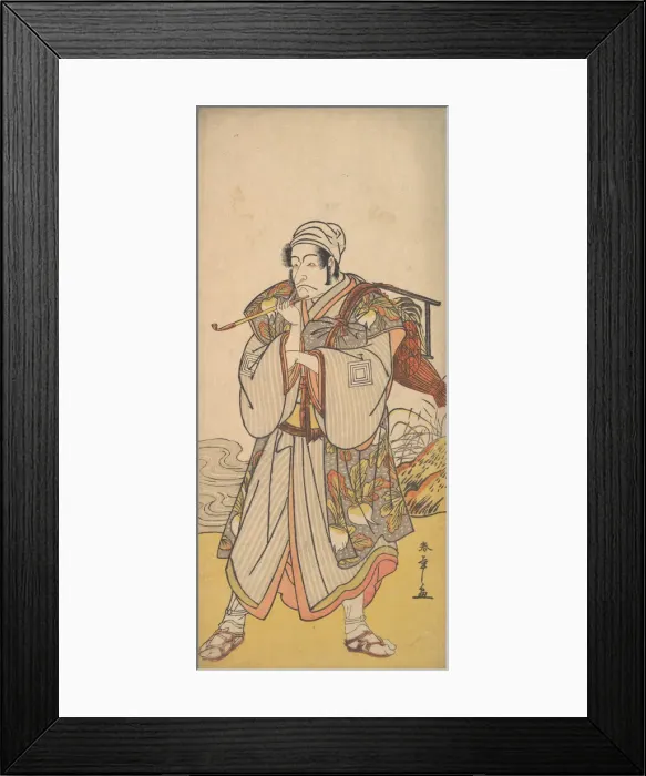 Framed Print : The Actor Danjuro III as an Itinerant Peddler, 1726-1792. Creator: Shunsho Framed Print : The Actor Danjuro III as an Itinerant Peddler, 1726-1792. Creator: Shunsho