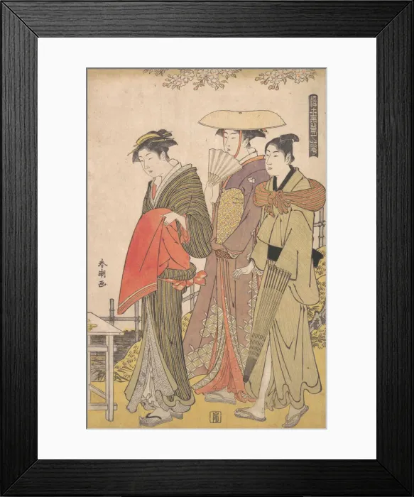 Framed Print : The Beauty of the Floating World, 1780-1795. Creator: Katsukawa Shuncho Framed Print : The Beauty of the Floating World, 1780-1795. Creator: Katsukawa Shuncho