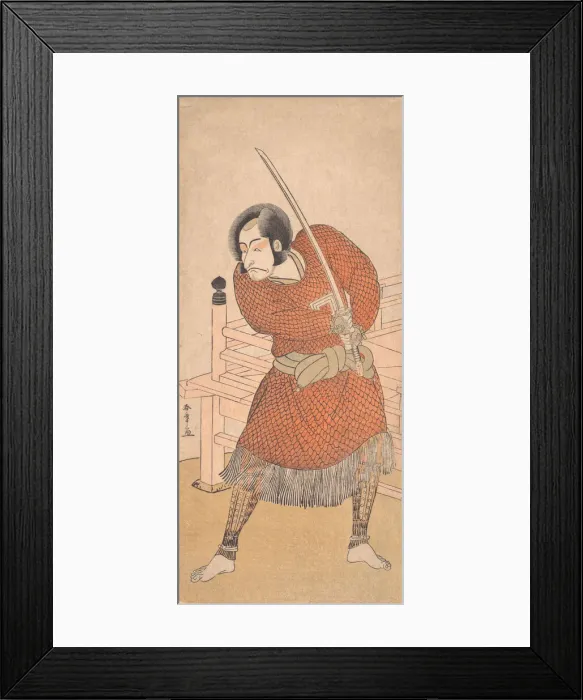 Framed Print : Danjuro V, in chain-mail, 1786 (?). Creator: Shunsho Framed Print : Danjuro V, in chain-mail, 1786 (?). Creator: Shunsho
