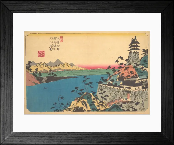 Framed Print : The Castle of Unuma, 19th century. Creator: Ikeda Eisen Framed Print : The Castle of Unuma, 19th century. Creator: Ikeda Eisen