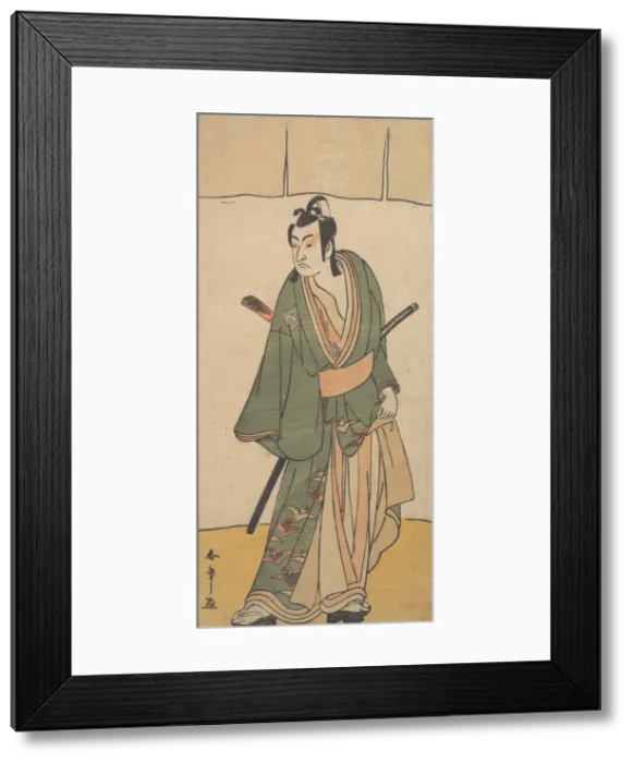 Framed Print : The Second Ichikawa Monnosuke in the role of Soga no Juro Sukenari, 2nd month, 1785. Creator: Shunsho Framed Print : The Second Ichikawa Monnosuke in the role of Soga no Juro Sukenari, 2nd month, 1785. Creator: Shunsho