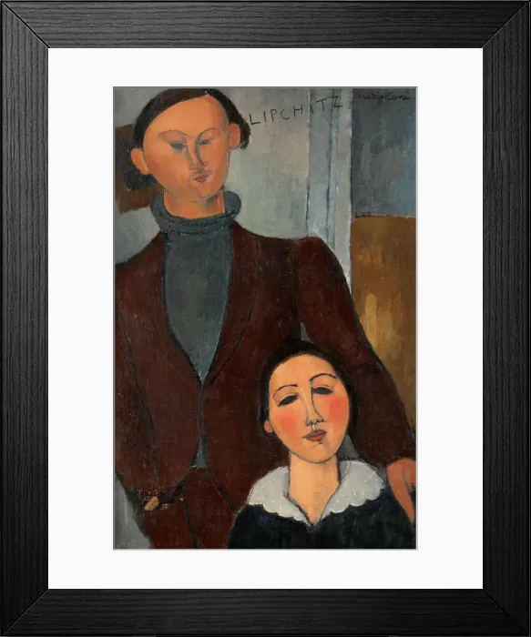 Framed Print : Jacques and Berthe Lipchitz, 1916. Creator: Amadeo Modigliani Framed Print : Jacques and Berthe Lipchitz, 1916. Creator: Amadeo Modigliani