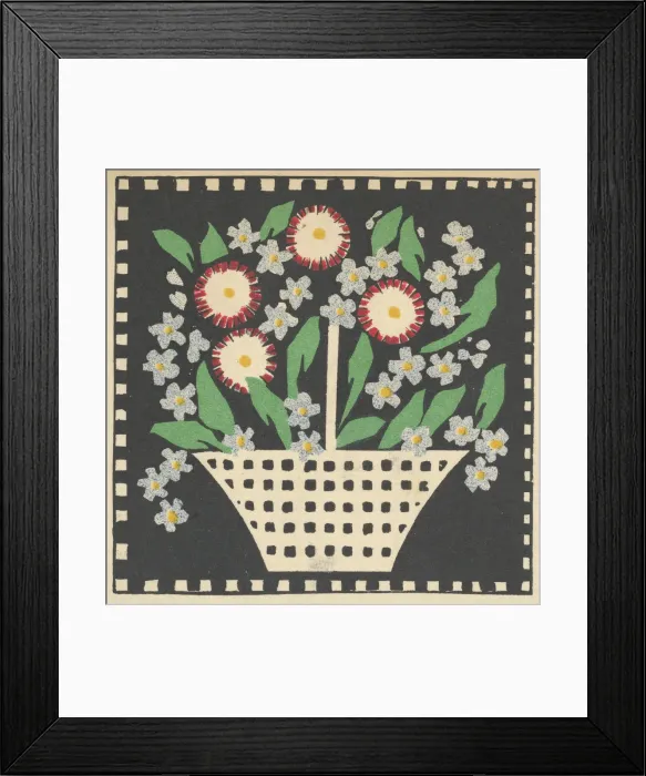 Framed Print : Basket of Flowers, 1907. Creator: Leopoldine Kolbe Framed Print : Basket of Flowers, 1907. Creator: Leopoldine Kolbe