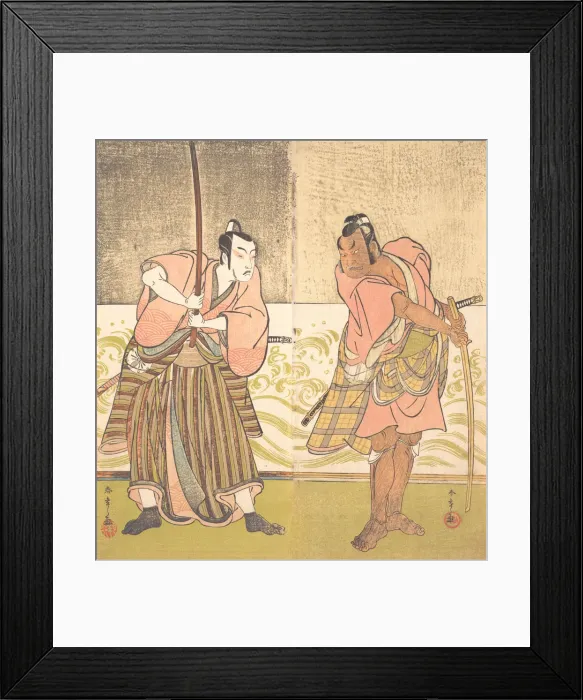 Framed Print : The Actor Sakata Hangoro II and the Actor Matsumoto Koshiro IV, late 18th century. Creator: Shunsho Framed Print : The Actor Sakata Hangoro II and the Actor Matsumoto Koshiro IV, late 18th century. Creator: Shunsho