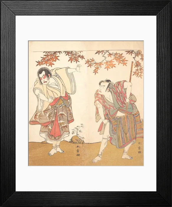 Framed Print : The Actors Ichimura Uzaemon and Arashi Sangoro, ca. 1773. Creator: Shunsho Framed Print : The Actors Ichimura Uzaemon and Arashi Sangoro, ca. 1773. Creator: Shunsho