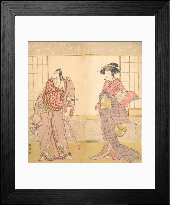 Framed Print : The Fifth Ichikawa Danjuro as a Man Standing in a Room, ca. 1780. Creator: Shunsho Framed Print : The Fifth Ichikawa Danjuro as a Man Standing in a Room, ca. 1780. Creator: Shunsho