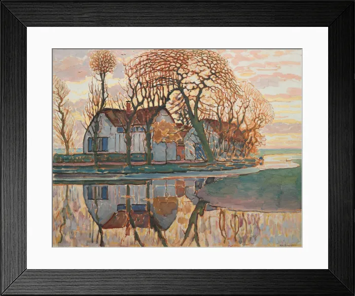 Framed Print : Farm near Duivendrecht, c. 1916. Creator: Piet Mondrian Framed Print : Farm near Duivendrecht, c. 1916. Creator: Piet Mondrian