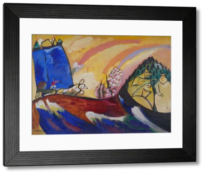 Framed Print : Painting with Troika, 4036. Creator: Vassily Kandinsky Framed Print : Painting with Troika, 4036. Creator: Vassily Kandinsky