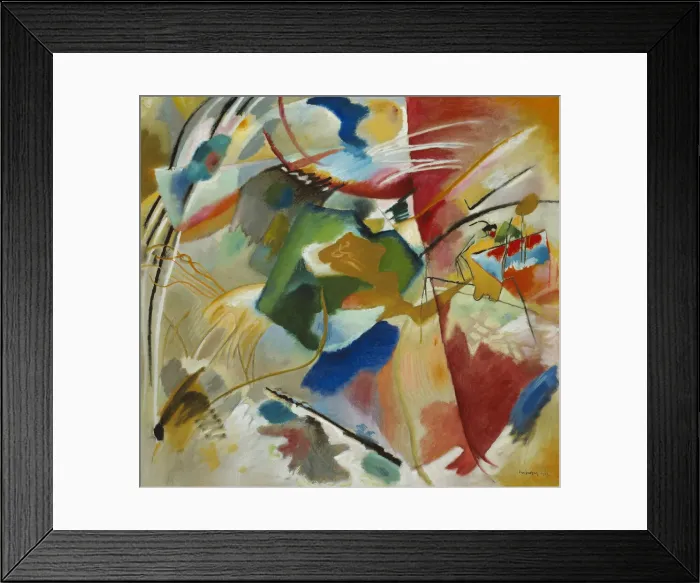 Framed Print : Painting with Green Center, 1913. Creator: Vassily Kandinsky Framed Print : Painting with Green Center, 1913. Creator: Vassily Kandinsky