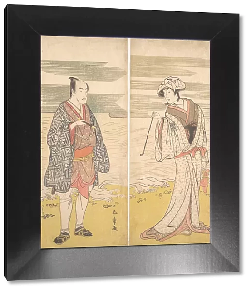 Two actors: the Fourth Matsumoto Koshiro as a Man Dressed in a Short Kimono [left], 1779