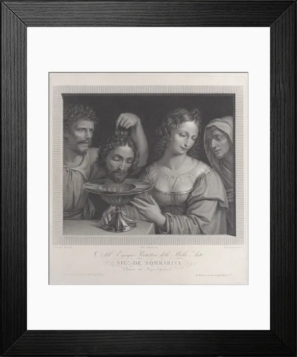 Framed Print : Salome and the head of Saint John the Baptist, 1815-35. Creator: Giovita Garavaglia Framed Print : Salome and the head of Saint John the Baptist, 1815-35. Creator: Giovita Garavaglia