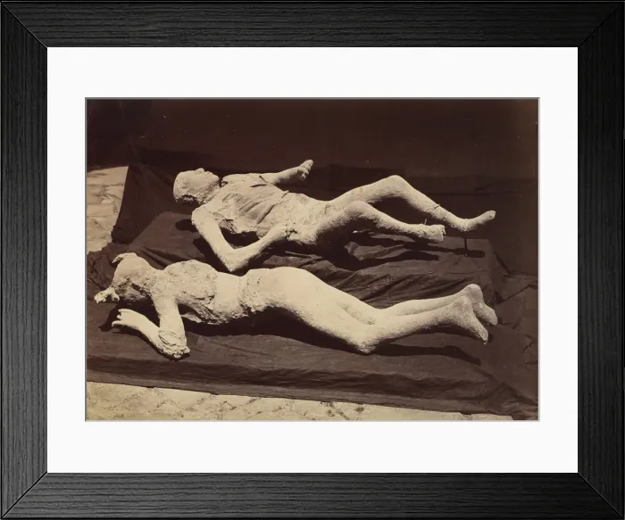 Framed Print : [Plaster Casts of Bodies, Pompeii], ca. 1875. Creator: Giorgio Sommer