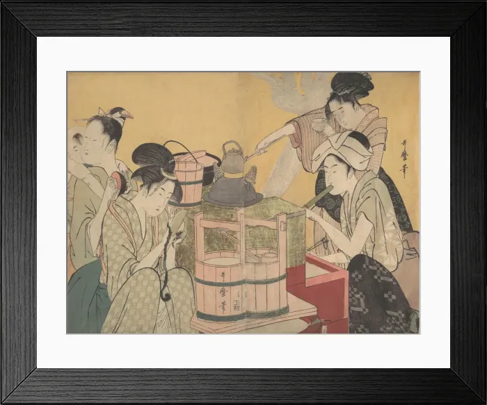 Framed Print : Kitchen Scene, ca. 1794-95. Creator: Kitagawa Utamaro Framed Print : Kitchen Scene, ca. 1794-95. Creator: Kitagawa Utamaro