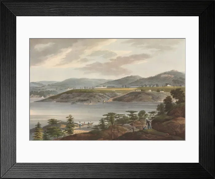 Framed Print : West Point (No. 16 of The Hudson River Portfolio), 1825. Creator: John Hill Framed Print : West Point (No. 16 of The Hudson River Portfolio), 1825. Creator: John Hill