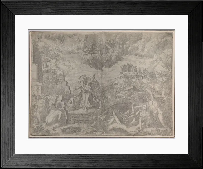 Framed Print : The vision of Ezekiel, with the dead rising and putting on their flesh Framed Print : The vision of Ezekiel, with the dead rising and putting on their flesh