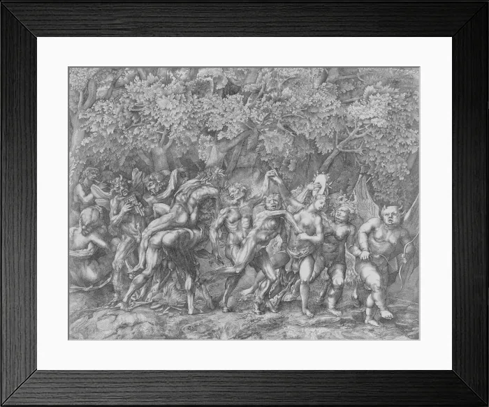 Framed Print : Bacchanal, ca. 1557. Creator: Giulio Sanuto Framed Print : Bacchanal, ca. 1557. Creator: Giulio Sanuto