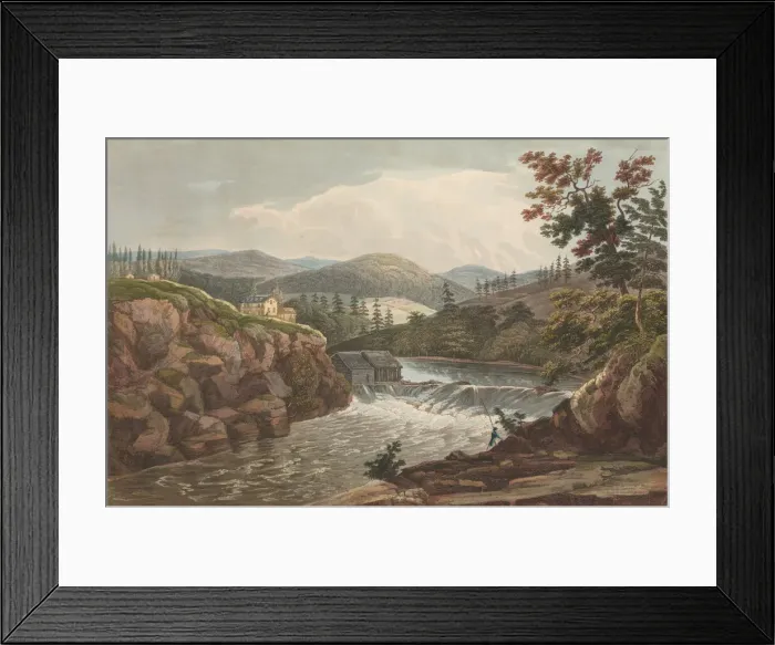 Framed Print : Little Falls at Luzerne (No. 1 of The Hudson River Portfolio), 1822-23 Framed Print : Little Falls at Luzerne (No. 1 of The Hudson River Portfolio), 1822-23