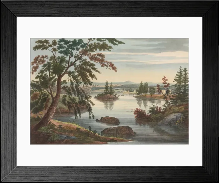 Framed Print : View Near Fort Miller (No. 10 (later changed to No. 9) of The Hudson River Portfolio) Framed Print : View Near Fort Miller (No. 10 (later changed to No. 9) of The Hudson River Portfolio)
