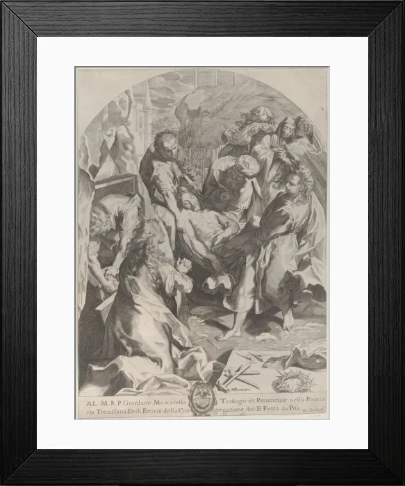 Framed Print : The Entombment, ca. 1622. Creator: Giovanni Temini Framed Print : The Entombment, ca. 1622. Creator: Giovanni Temini