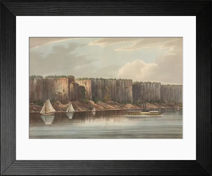 Framed Print : The Palisades (No. 19 of The Hudson River Portfolio), 1823-24. Creator: John Hill Framed Print : The Palisades (No. 19 of The Hudson River Portfolio), 1823-24. Creator: John Hill