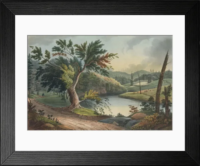 Framed Print : View Near Jessups Landing (No. 3 of The Hudson River Portfolio), 1821-22 Framed Print : View Near Jessups Landing (No. 3 of The Hudson River Portfolio), 1821-22