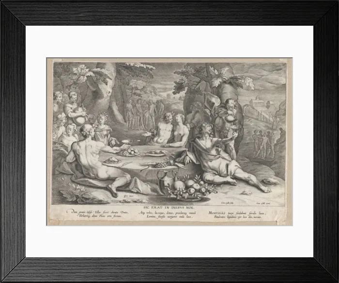 Framed Print : The Sinfulness of Mankind, late 16th-early 17th century. Creator: Cornelis Galle I Framed Print : The Sinfulness of Mankind, late 16th-early 17th century. Creator: Cornelis Galle I