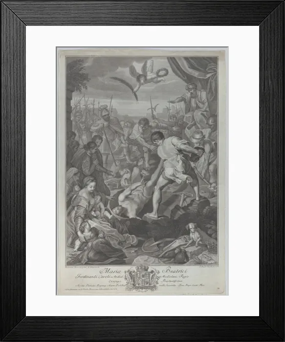 Framed Print : The martyrdom of Saint Vitalis of Milan, who is being buried alive, 1776 Framed Print : The martyrdom of Saint Vitalis of Milan, who is being buried alive, 1776