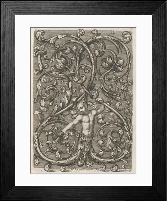 Framed Print : Diverses Pieces de Serruriers, page 15 (recto), ca. 1663. Creator: Jean Berain Framed Print : Diverses Pieces de Serruriers, page 15 (recto), ca. 1663. Creator: Jean Berain