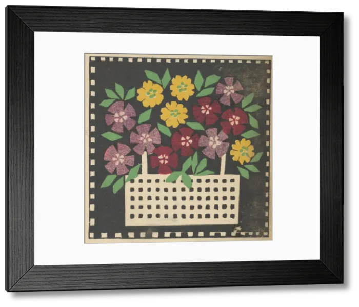 Framed Print : Basket of Flowers, 1907. Creator: Leopoldine Kolbe Framed Print : Basket of Flowers, 1907. Creator: Leopoldine Kolbe