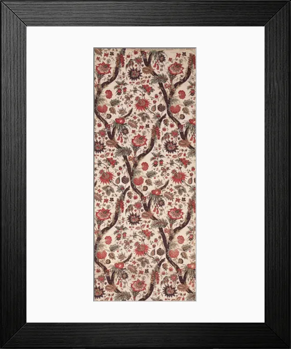 Framed Print : Floral print, 1799. Creator: Hartmann et Fils Framed Print : Floral print, 1799. Creator: Hartmann et Fils