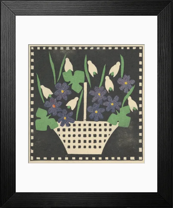 Framed Print : Basket of Flowers, 1907. Creator: Leopoldine Kolbe Framed Print : Basket of Flowers, 1907. Creator: Leopoldine Kolbe