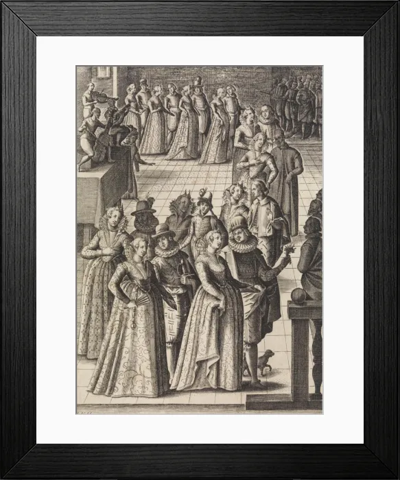 Framed Print : Le feste o balli... ca. 1610. Creator: Giacomo Franco Framed Print : Le feste o balli... ca. 1610. Creator: Giacomo Franco
