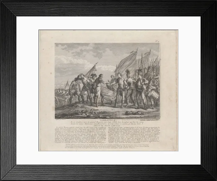 Framed Print : Sarratoga [sic] (October 17, 1777), ca. 1777. Creator: Godefroy