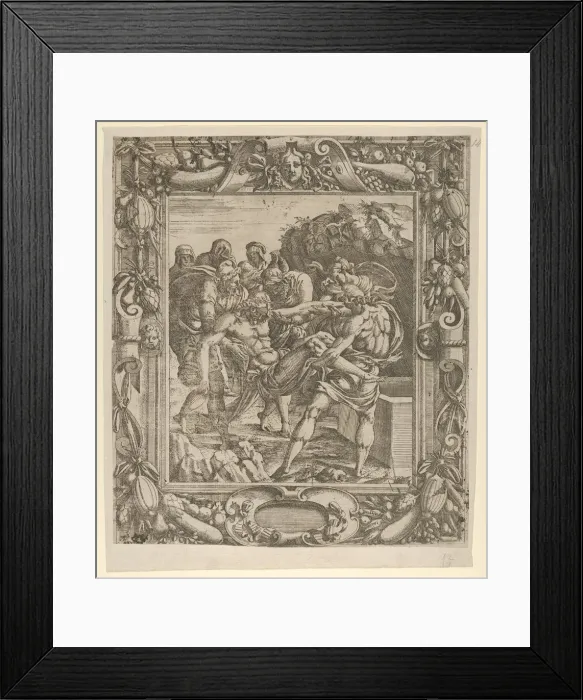 Framed Print : The Entombment, 1535-55. Creator: Jean Mignon Framed Print : The Entombment, 1535-55. Creator: Jean Mignon