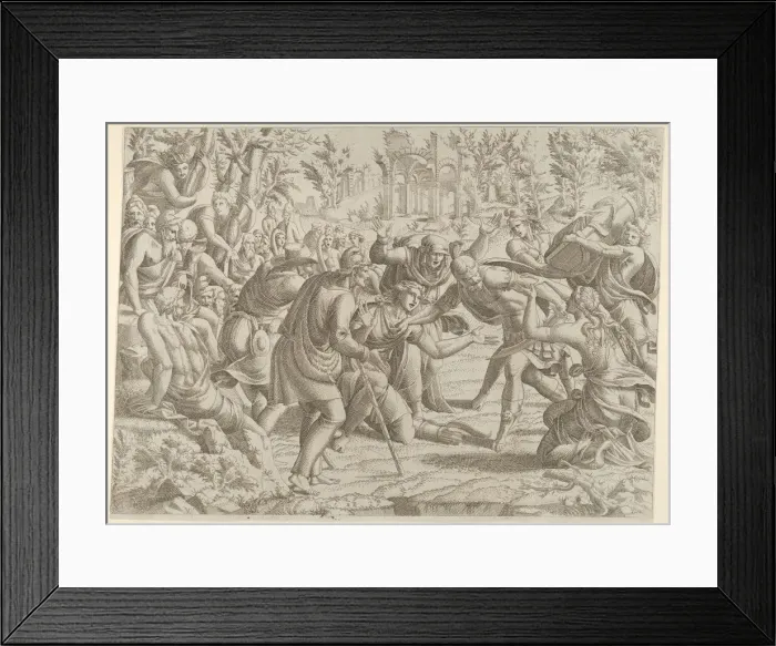 Framed Print : The Treacherous Sinon Brought into the Trajans Camp by the Shepherds, 1535-55 Framed Print : The Treacherous Sinon Brought into the Trajans Camp by the Shepherds, 1535-55