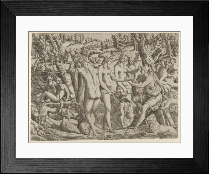 Framed Print : The Judgment of Paris, 1535-55. Creator: Jean Mignon Framed Print : The Judgment of Paris, 1535-55. Creator: Jean Mignon