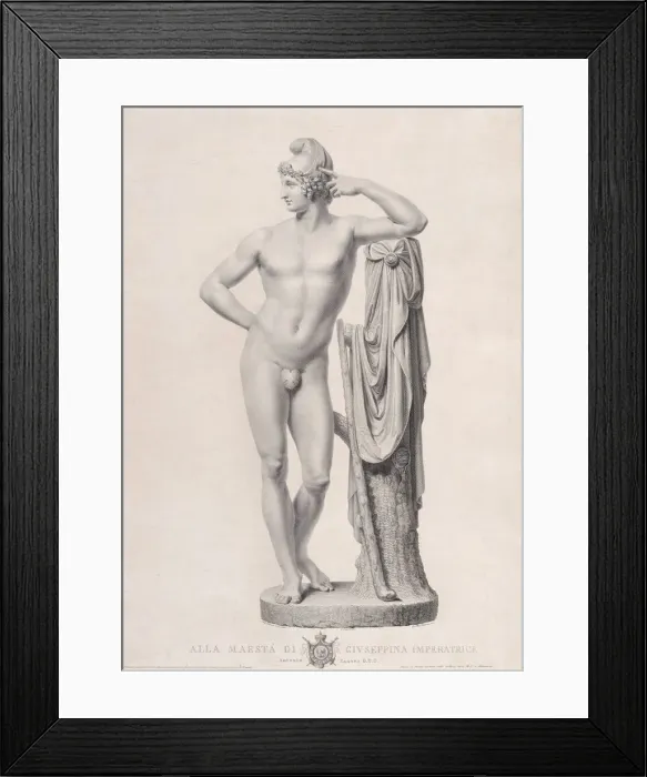 Framed Print : Paris leaning on a tree stump, 1817. Creators: Giovanni Battista Balestra Framed Print : Paris leaning on a tree stump, 1817. Creators: Giovanni Battista Balestra