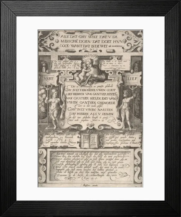 Framed Print : The Commandment to Love One Another, 1599. Creator: Gillis van Breen Framed Print : The Commandment to Love One Another, 1599. Creator: Gillis van Breen