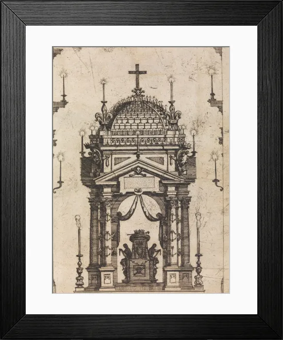 Framed Print : Catafulque for Fernando I, Duke of Tuscany, 1609. Creator: Unknown Framed Print : Catafulque for Fernando I, Duke of Tuscany, 1609. Creator: Unknown
