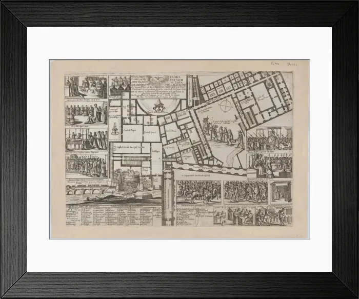 Framed Print : Papal conclave following the death of Pope Alessandro VII... 1667 Framed Print : Papal conclave following the death of Pope Alessandro VII... 1667