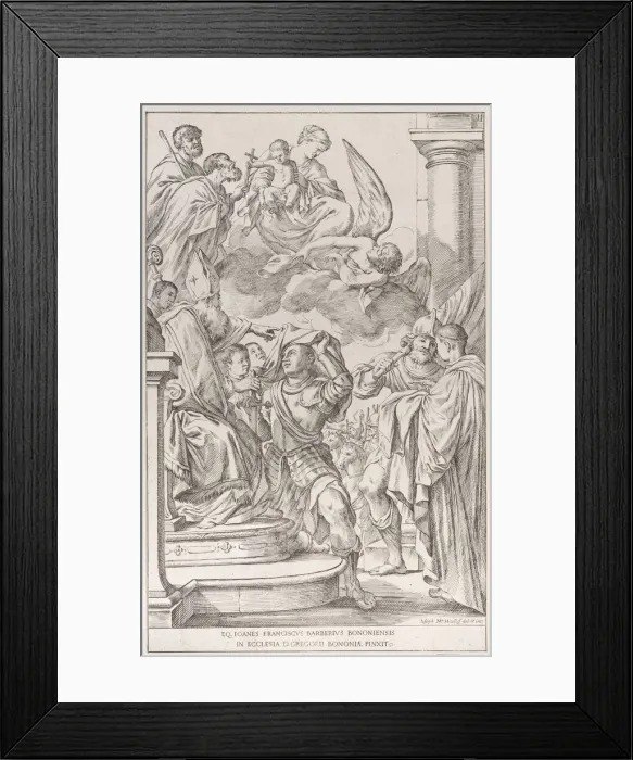 Framed Print : Plate 11: Saint William of Aquitaine, 1678. Creator: Giuseppe Maria Mitelli Framed Print : Plate 11: Saint William of Aquitaine, 1678. Creator: Giuseppe Maria Mitelli