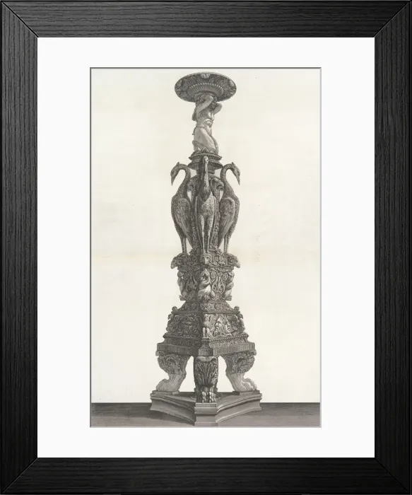 Framed Print : Antique marble candleholder, 1778-80. Creators: Giovanni Battista Piranesi Framed Print : Antique marble candleholder, 1778-80. Creators: Giovanni Battista Piranesi