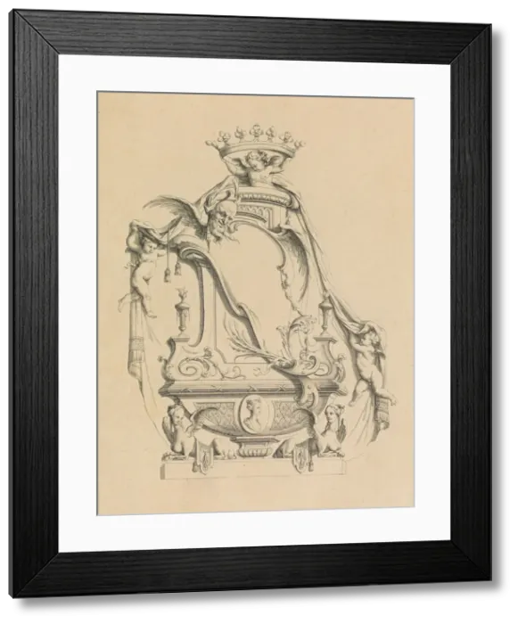 Framed Print : Cartouches Nouvellement Inventez par J. B. Toro, 1716. 1716. Creator: Jean Bernard Toro Framed Print : Cartouches Nouvellement Inventez par J. B. Toro, 1716. 1716. Creator: Jean Bernard Toro